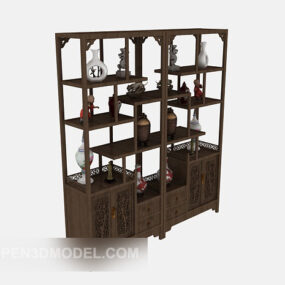 Chinese Retro Display Cabinet 3d model