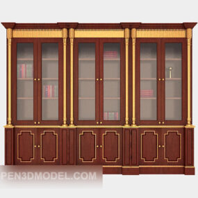 Chinese Retro Large Bookcase 3d model