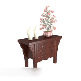 Chinese Retro Side Cabinet 3d model