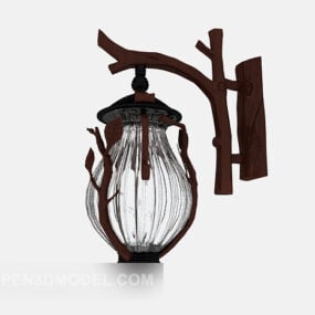3д модель настенного светильника в стиле ретро в китайском стиле