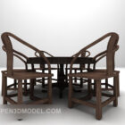 Mesa y sillas redondas chinas