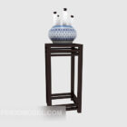 Chinese Showcase With Vase Decor