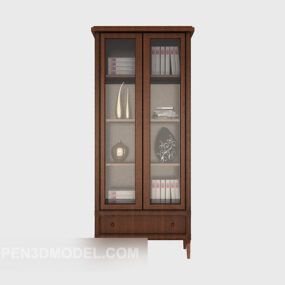 Chinese Simple Wooden Display Cabinet 3d model