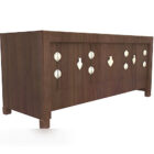 Chinese Solid Brown Wood Tv Cabinet