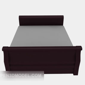 Chinese Solid Wood Bed 3d model