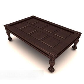 Chinese Solid Wood Brown Coffee Table 3d model