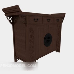 Chinese Solid Wood Entrance Hall Cabinet 3d model
