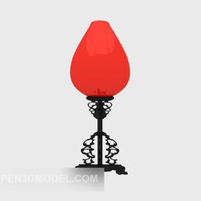 Chinese Solid Wood Floor Lamp 3d model