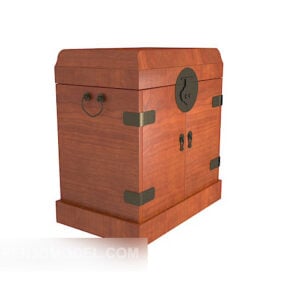 Chinese Storage Box Mahogany 3d model