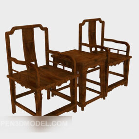 مدل سه بعدی صندلی راحتی باستانی چینی