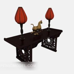 Chinese Traditional Bar Console Table 3d model