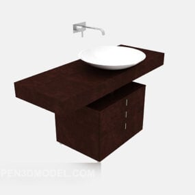 Chinese Bathroom Cabinet 3d model