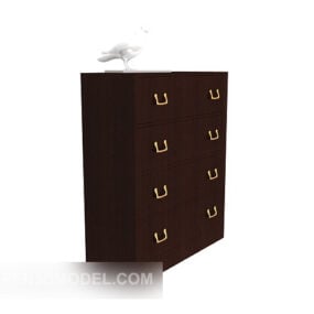 Chinese Style Drawer Side Cabinet 3d model