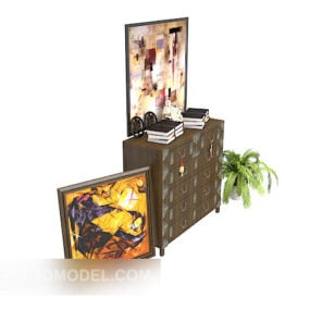 Entrance Cabinet With Picture Decoration 3d model