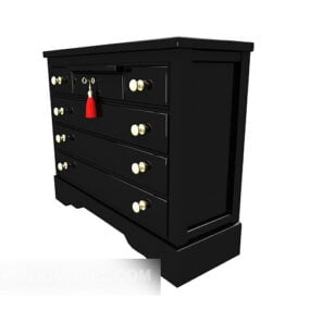 Chinese-style Entrance Door Cabinet 3d model