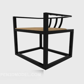 3д модель минималистичного кресла для отдыха в китайском стиле