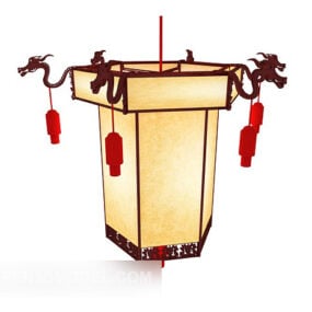 Lámpara de araña retro de estilo chino modelo 3d