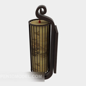 مصباح طاولة ريترو صيني نموذج ثلاثي الأبعاد