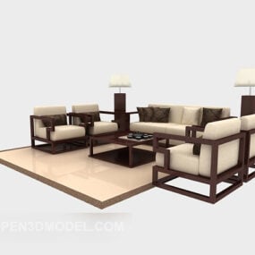 Model 3D sofy w stylu chińskim