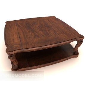 Chinese Style Solid Wood Carving Coffee Table 3d model