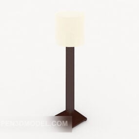 Chinese Style Solid Wood Floor Lamp 3d model