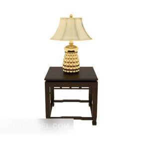 Chinese Style Solid Wood Small Side Table 3d model