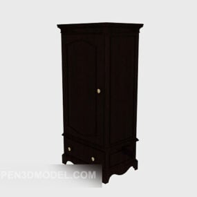 Chinese Style Solid Wood Wardrobe 3d model