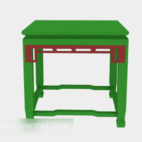 Chaise de tabouret de bar en bois avec dossier modèle 3D