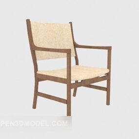 نموذج كرسي بذراعين تقليدي على الطراز الصيني ثلاثي الأبعاد