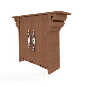 Chinese Style Traditional Side Cabinet 3d model