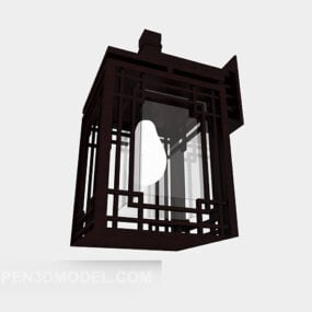 מנורת קיר בסגנון סיני דגם תלת מימד