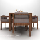 Kinesisk te bord og stol kombination V1