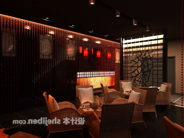 Chinese Tea House Partition Decor
