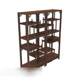 Chinese Traditional Display Cabinet Wooden 3d model