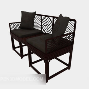 Chinese Traditional Relax Sofa Chair 3d model