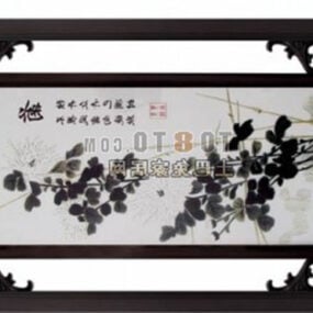 Traditionel kinesisk maleri 3d-model