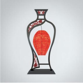 Chinese Vase-shaped Floor Lamp 3d model