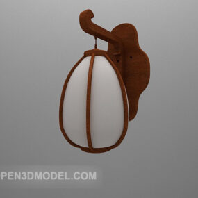Çin Geleneksel Asma Duvar Lambası 3D model