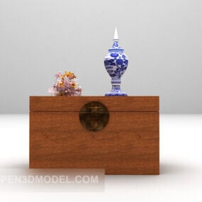کمد مبلمان چینی مدل سه بعدی چوبی