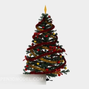 Διακόσμηση χριστουγεννιάτικου δέντρου με δώρα τρισδιάστατο μοντέλο