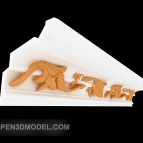 Composant de plâtre de moulage européen modèle 3D