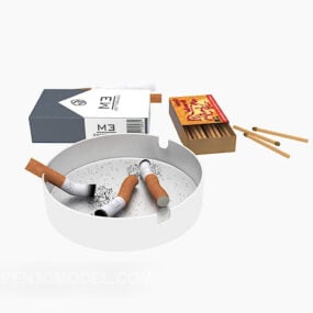 Kotak Rokok Dengan Baki model 3d