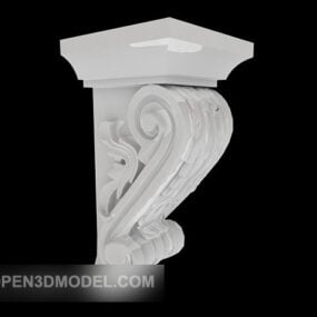 Klasyczny element dekoracyjny tynku kolumnowego Model 3D