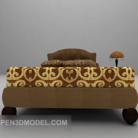 床头柜仿古木3d模型