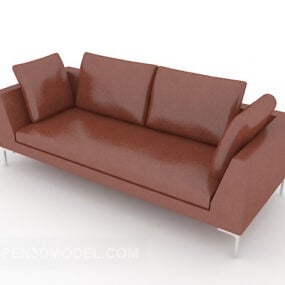 Classic Leather Sofa Leather 3d model