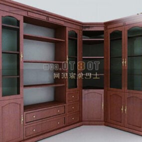 Mô hình 3d tủ sách cổ điển Trung Quốc