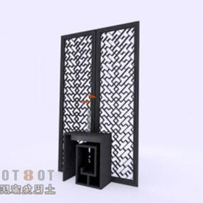 中国古典隔断3D模型