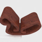 Silla clásica de madera marrón