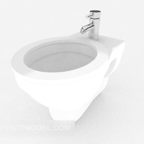 Rectangle Washbasin With Mirror Wood Frame 3d model
