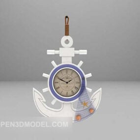 Model 3d Jam Dinding Pendulum Klasik